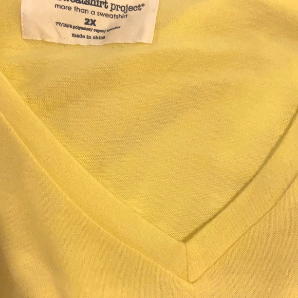 The Sweatshirt Project 2X Yellow lace-up shoulder - Picture 8 of 10